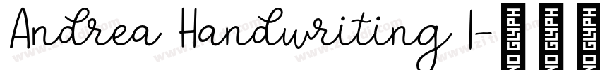 Andrea Handwriting I字体转换